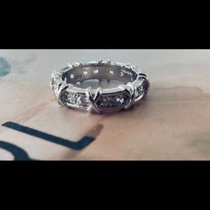 Platinum Vermeil Kisses X Motif Ring